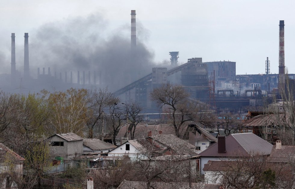 Azovstal plieno gamykla Mariupolyje (nuotr. SCANPIX)