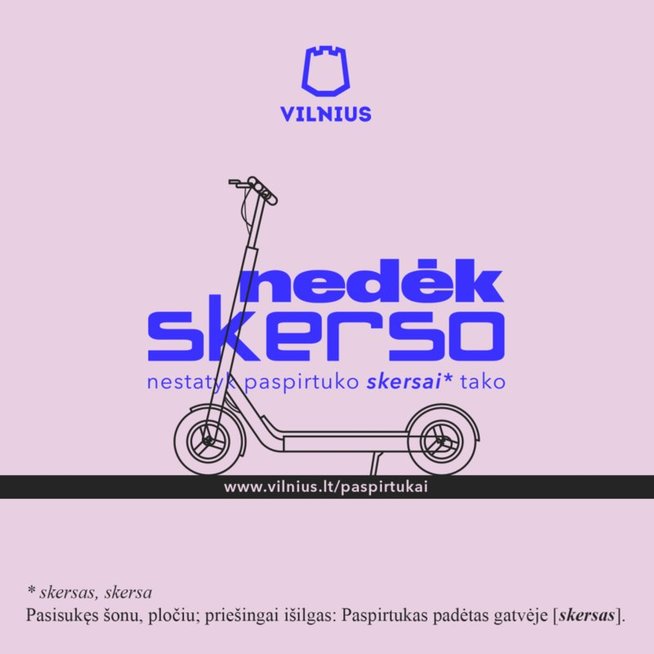 Vilniaus miesto savivaldybė skelbia akciją „Nedėk skerso“ (nuotr. Vilniaus miesto savivaldybės)