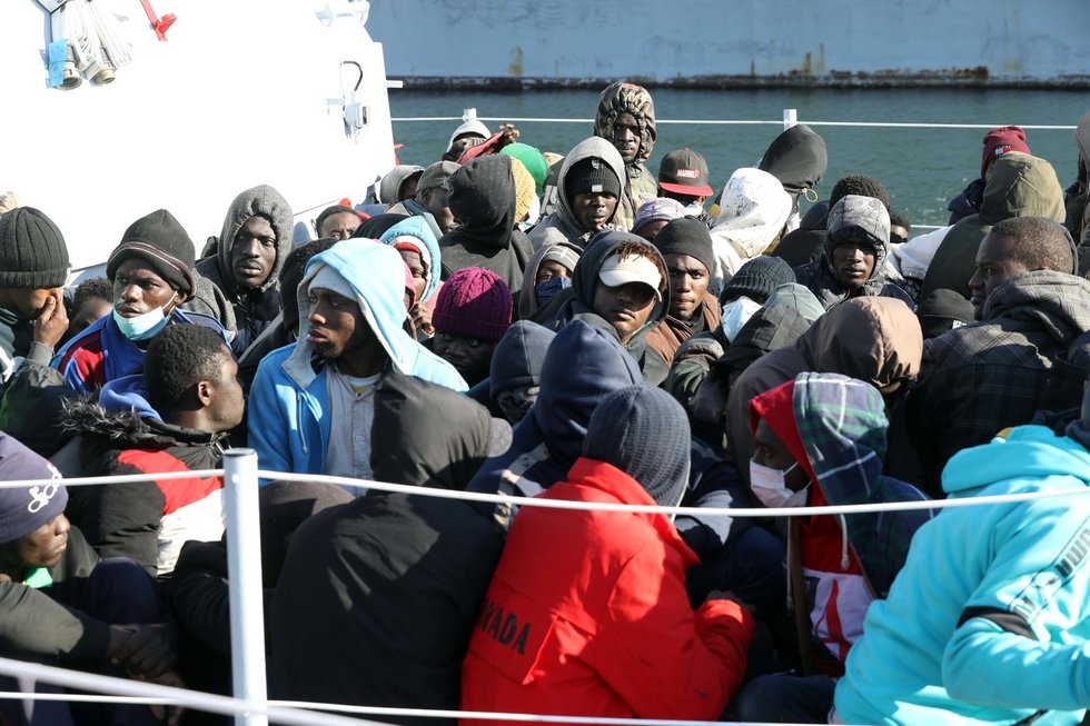 Migrantai Libijos uoste