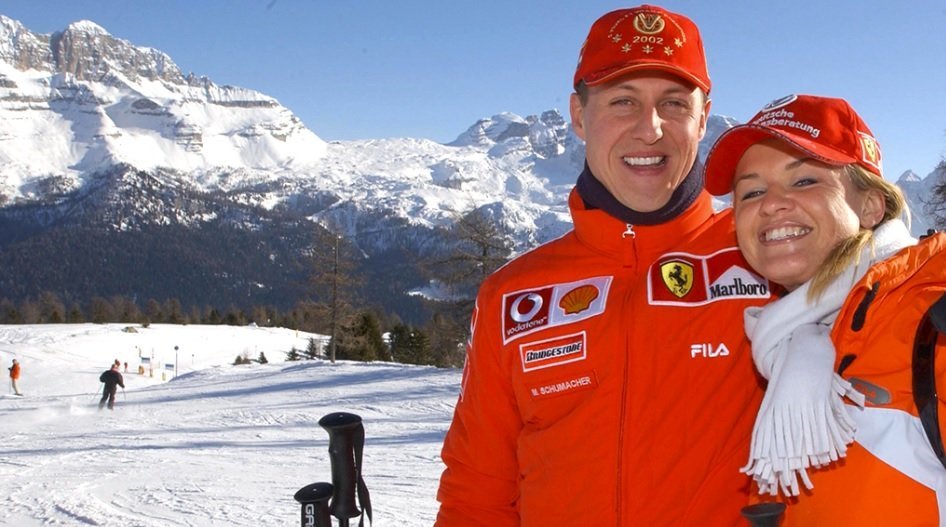 Michaelis Schumacherus ir žmona Corrina (nuotr. SCANPIX)