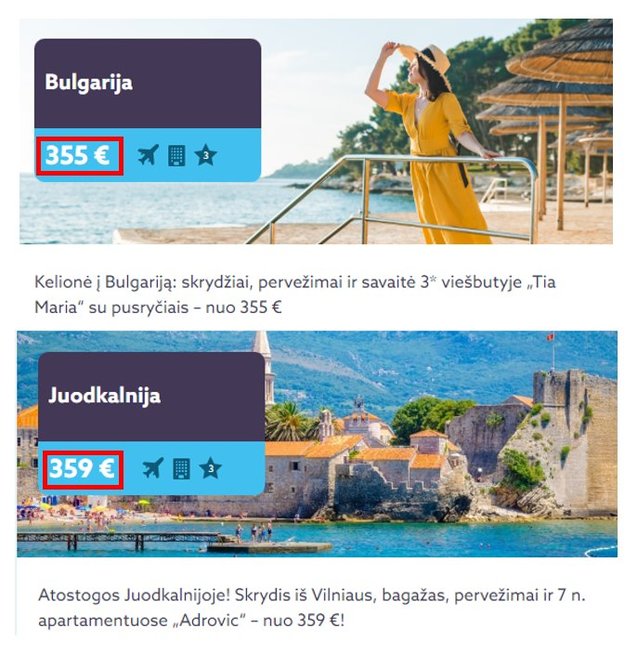 Nakvynė Tenerifėje, Kretoje ar Maldyvuose – pigesnė nei Palangoje („Booking.com“ ekrano nuotr. koliažas)