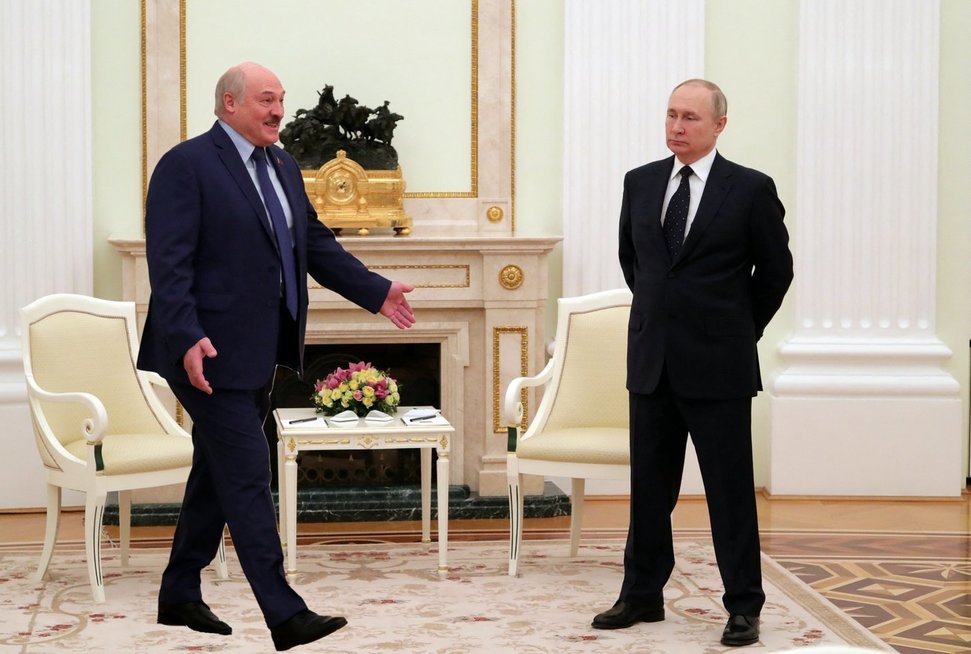 Aliaksandras Lukašenka ir Vladimiras Putinas (nuotr. SCANPIX) tv3.lt fotomontažas