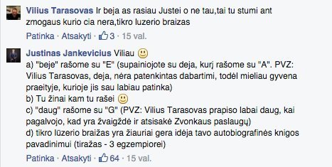 J. Jankevičiaus ir V. Tarasovo konfliktas (nuotr. facebook.com)
