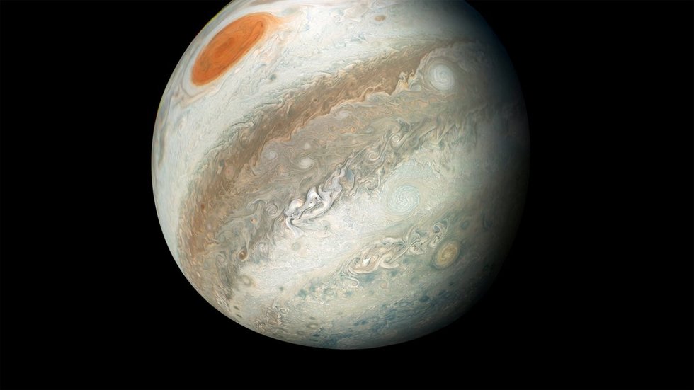 Įspūdingiausiai Jupiterio Raudonoji dėmė matoma kosminių teleskopų darytose nuotraukose. (nuotr. SCANPIX)