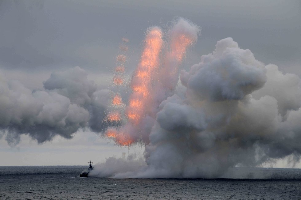 Rusijos karinis laivas Juodojoje jūroje (nuotr. SCANPIX)