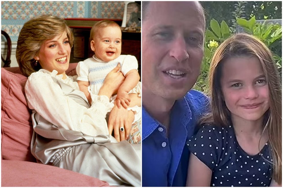 Stulbinantis panašumas: karališkosios šeimos gerbėjai princesę Charlotte lygina su Diana (tv3.lt fotomontažas)