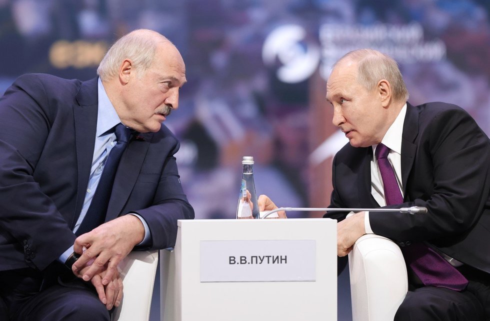 Aliaksandras Lukašenka ir Vladimiras Putinas (nuotr. SCANPIX)