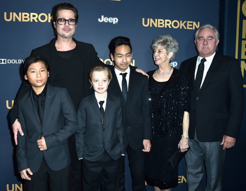 Bradas Pittas su vaikais (nuotr. SCANPIX)