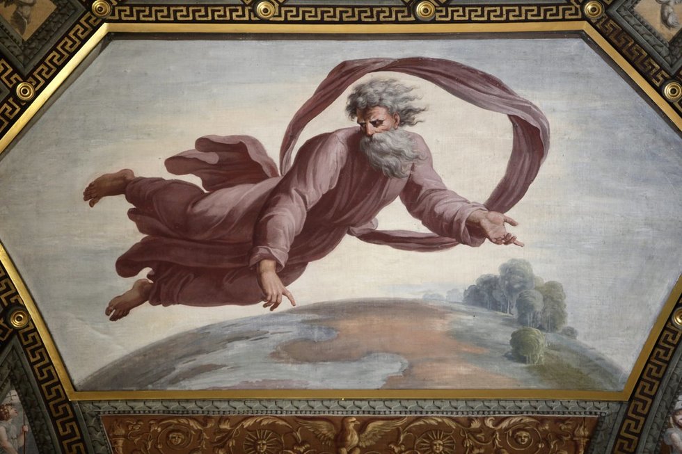 Dievas kuria žemę ir dangų, paveikslas Ermitaže (nuotr. SCANPIX)