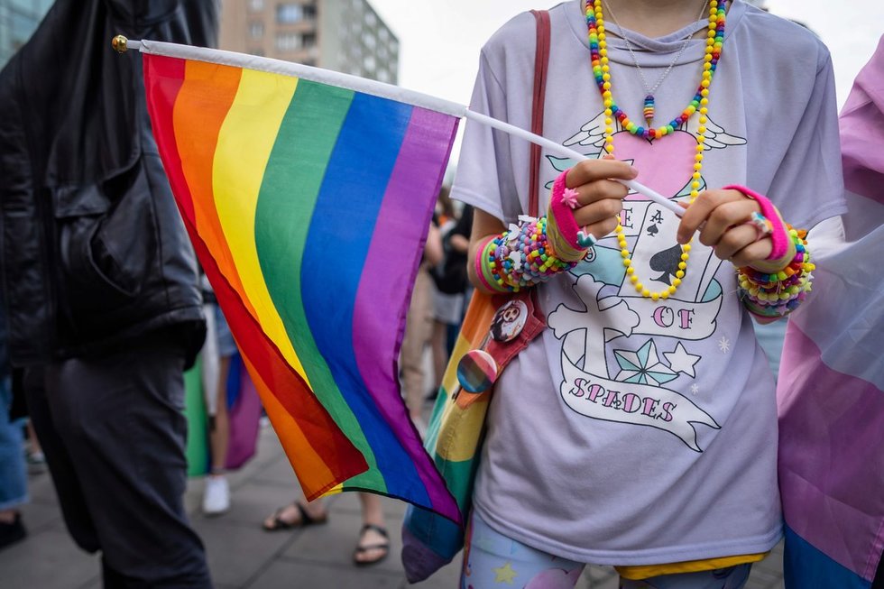Lenkijoje du asmenys kaltinami „išniekinę statulas“ LGBT vėliavomis