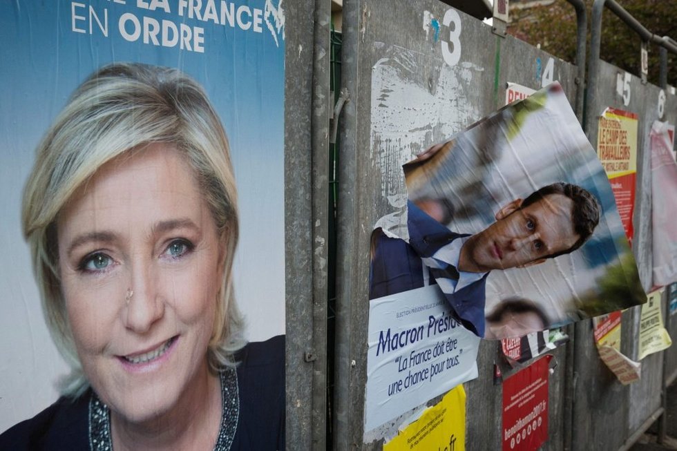 Nacionalistė Marine Le Pen, kuriai prognozuojama nesėkmė rinkimuose (nuotr. SCANPIX)