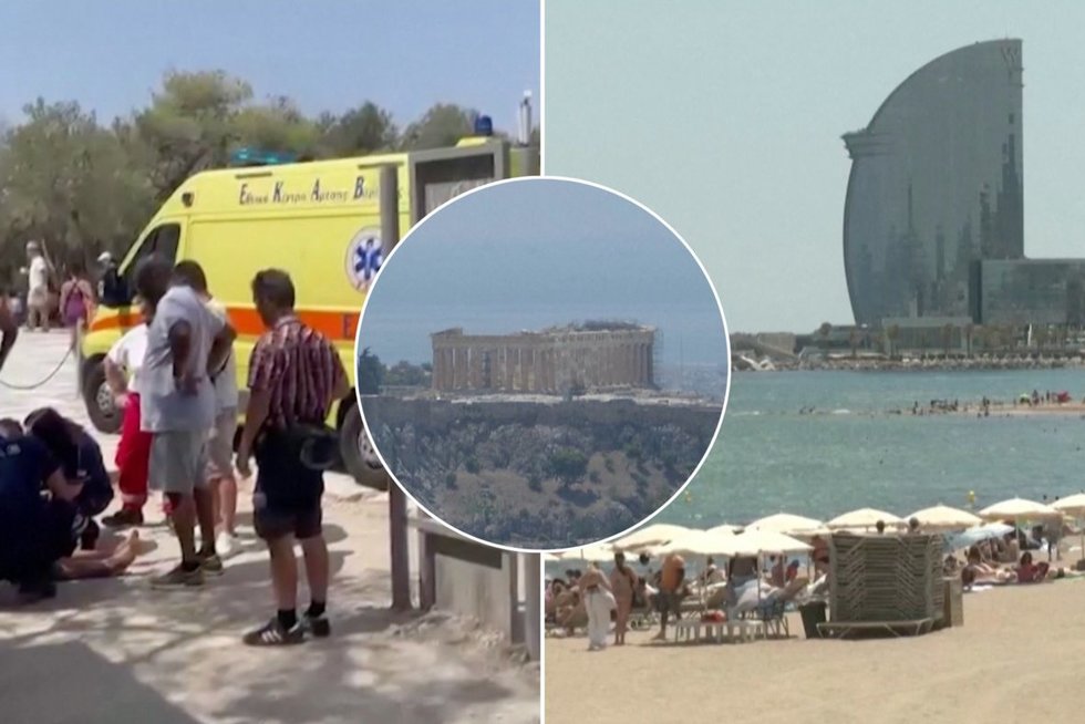 Temperatūrai perkopus 40 laipsnių, Graikijos valdžia susirūpino turistais – ėmėsi drąstiškų veiksmų (tv3.lt koliažas)