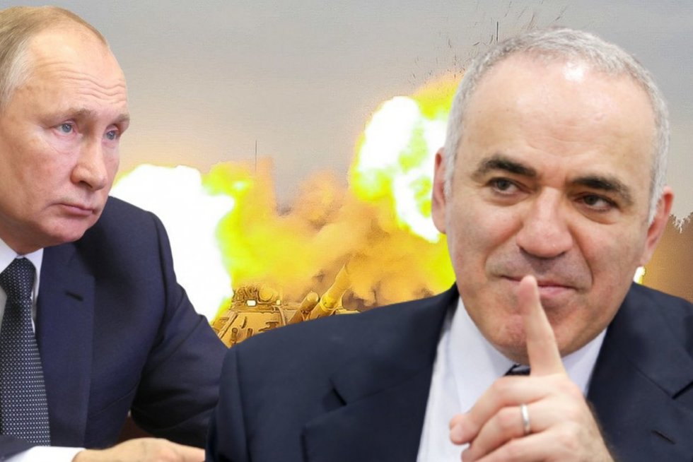 Putino persekiojamas Kasparovas – apie karo pabaigą ir branduolinio ginklo grėsmę: „Čia kaip pokeryje“ (tv3.lt koliažas)