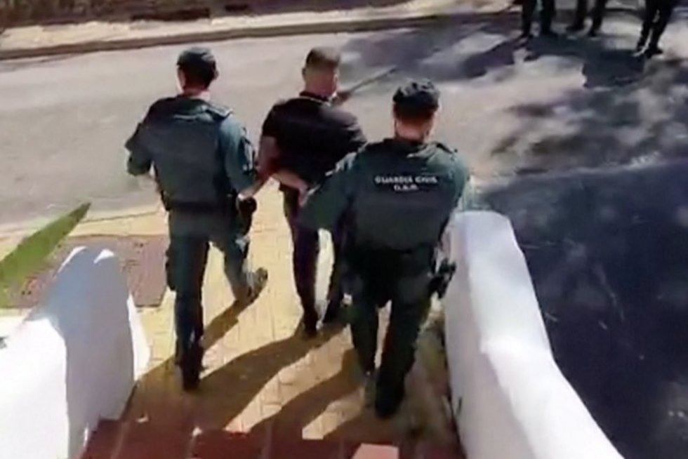 Ispanijoje pareigūnai sulaikė 11 gaujos narių ir konfiskavo 2,5 tonos hašišo (nuotr. stop kadras)