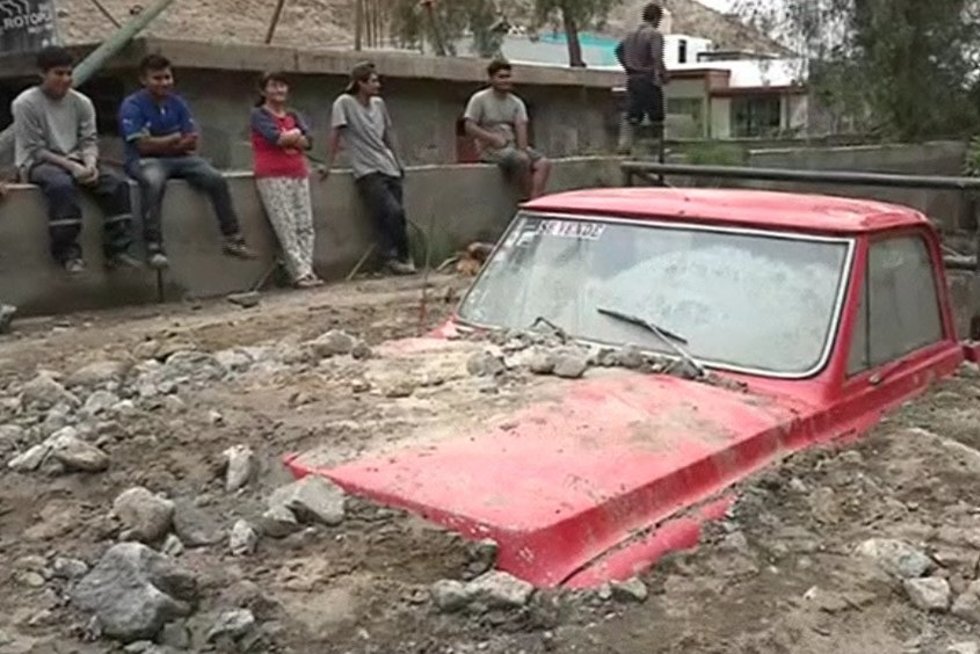 Situacija po potvynių ir nuošliaužų (nuotr. TV3)