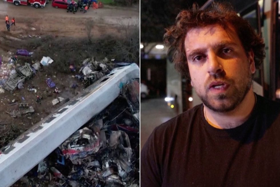 Prabilo milžiniškoje traukinių katastrofoje Graikijoje dalyvavęs keleivis: „Tai buvo dešimt košmariškų sekundžių“ (tv3.lt koliažas)