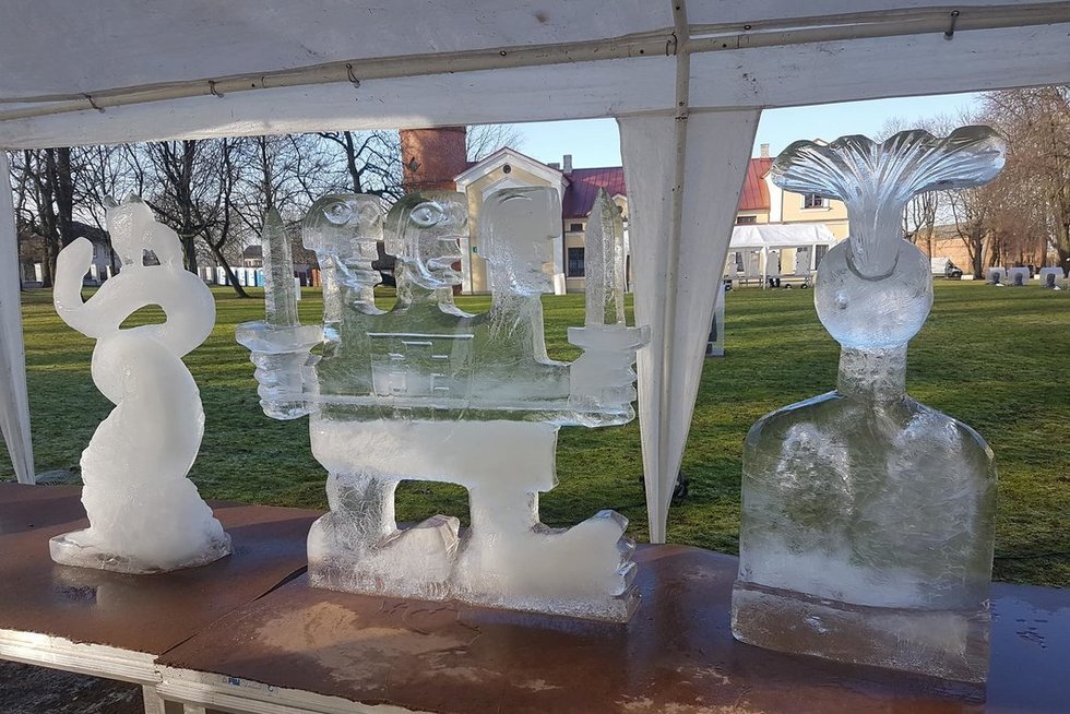 Ledo skulptūrų ir šviesų festivalis „Pasaka“ Paežerių dvare (nuotr. Raimundo Maslausko)