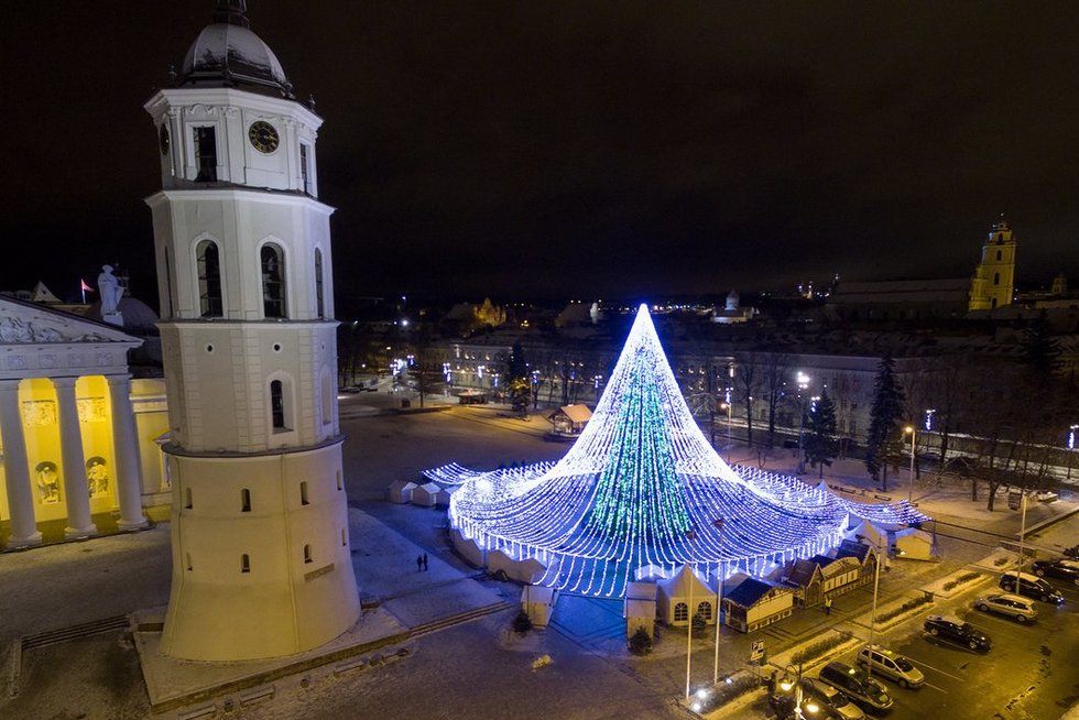 Kalėdų eglė Vilniuje (nuotr. Broniaus Jablonsko)