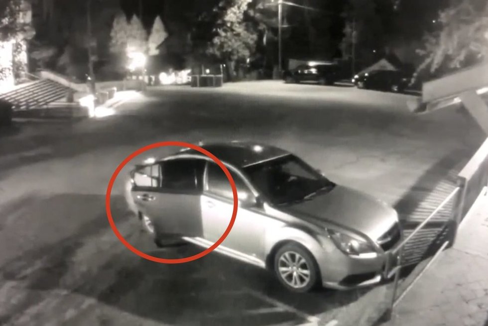 Pamačiusi, kas naktį įsibrovė į jos automobilį, moteris negalėjo patikėti savo akimis (nuotr. stop kadras)