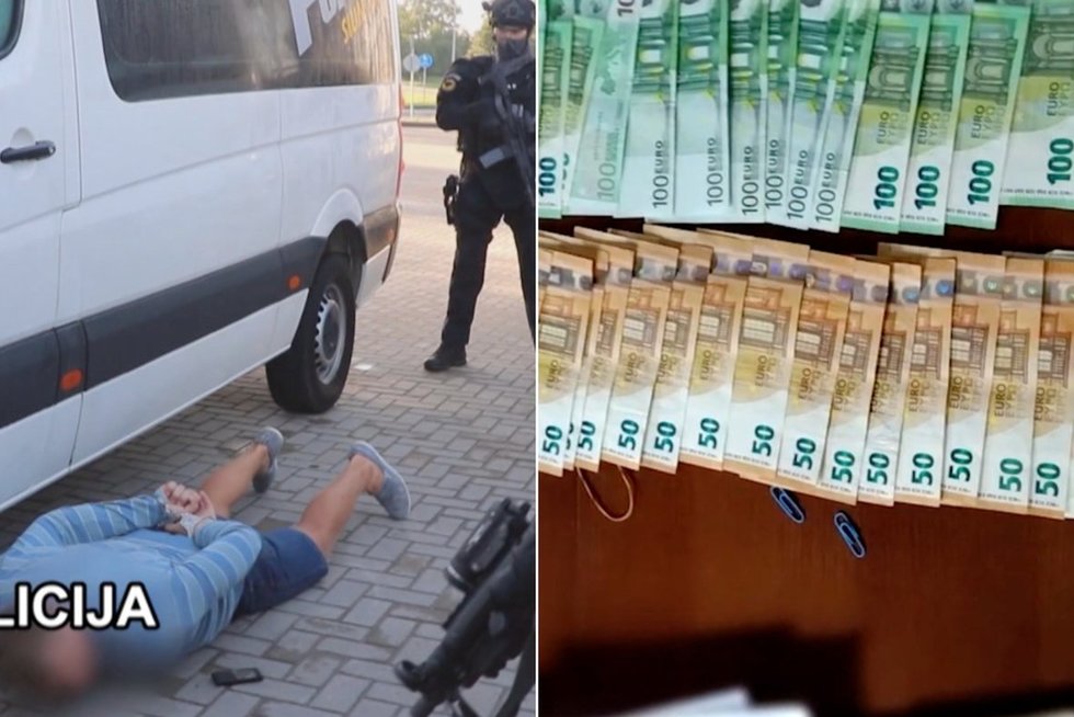 Plungės narkobarono mama bandė legalizuoti 157 tūkst. eurų: esą rado pinigus rūsio sienoje (tv3.lt koliažas)