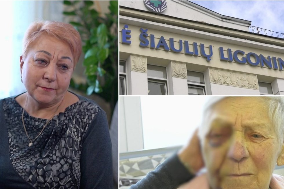 Po nakties Šiaulių ligoninėje 94-erių Augustinos dukra rado ją sužalotą – personalas kaltina pačią senolę  