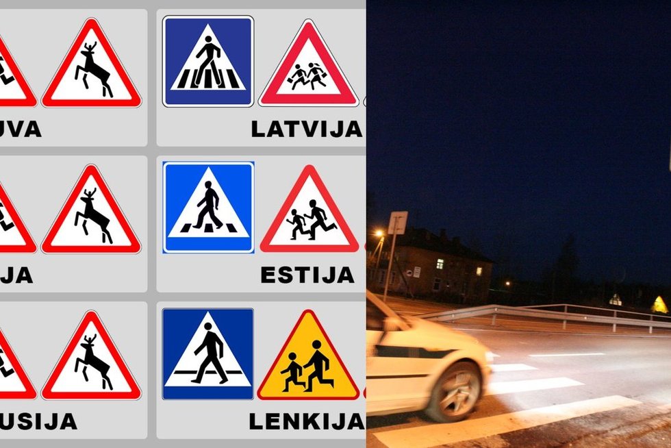 Kelio ženklų pakeitimas (nuotr. BNS ir tv3.lt)  