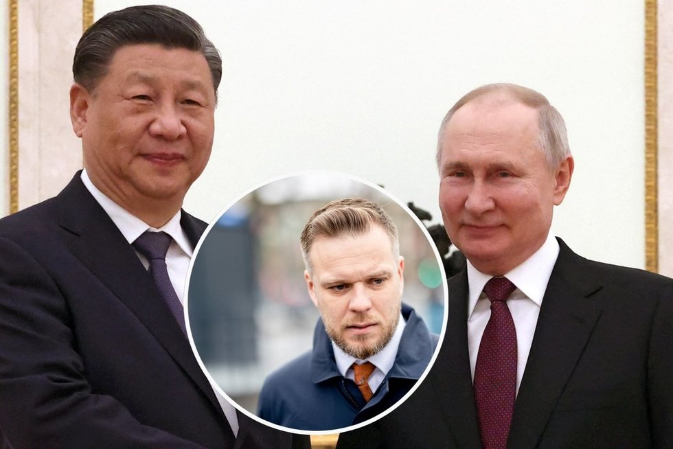 Gabrielius Landsbergis apie Xi Jinpingo viešnagę Maskvoje: „Apsilankymas pas karo nusikaltėlį įneša kitokios šviesos“ (tv3.lt koliažas)