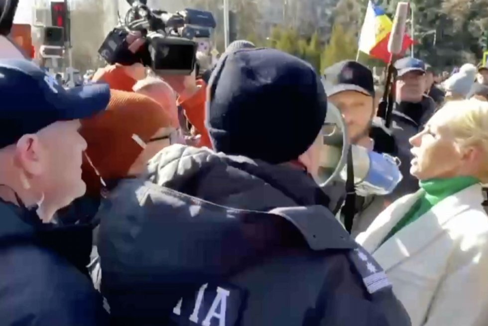 Protestai Moldovoje  (nuotr. stop kadras)